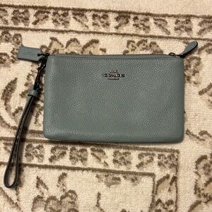 Stagecoach Coach Pebble Leather Wristlet